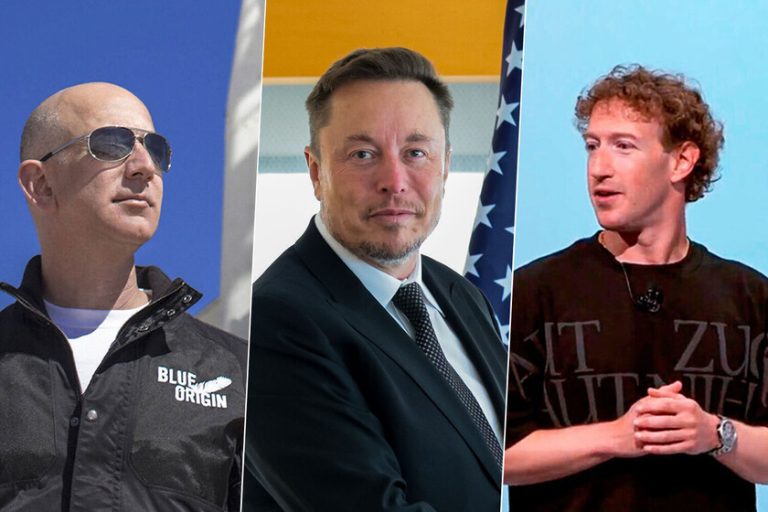 Musk, Zuckerberg y Bezos son candidatos