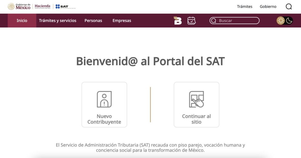 El SAT lanza un nuevo portal para contribuyentes