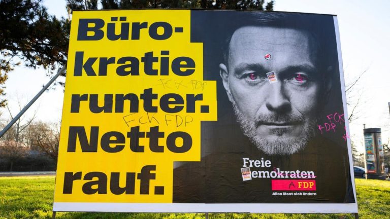 Los liberales de Alemania, que estaban en el Gobierno, van camino de no obtener escaños