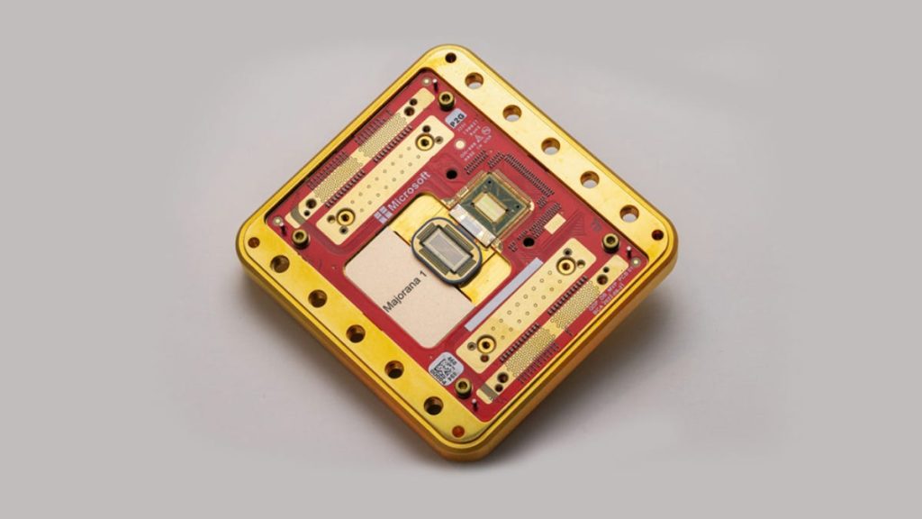 An image of the Microsoft quantum computing Majorana 1 chip