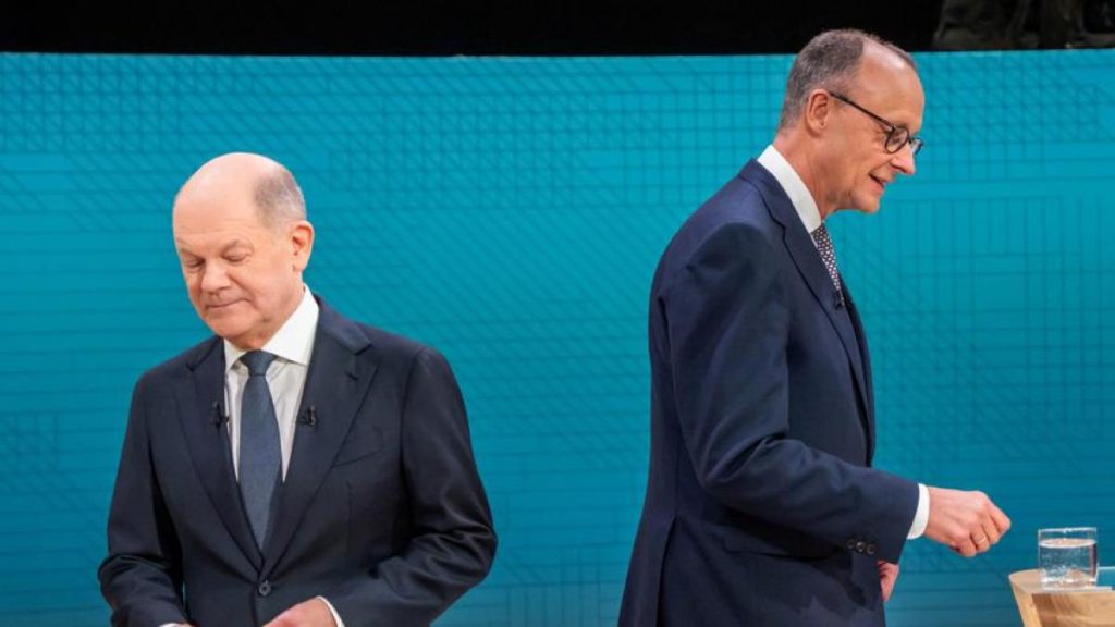 Scholz y Merz se miden en Alemania en un tenso primer debate electoral