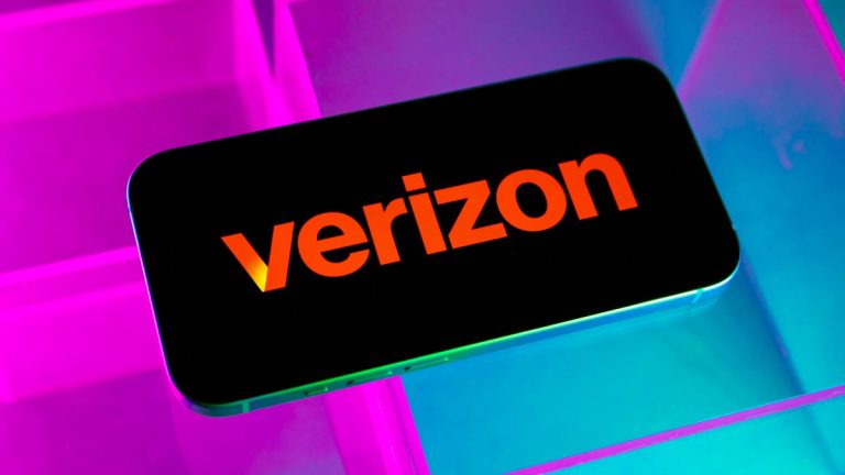 Verizon wireless logo on a phone
