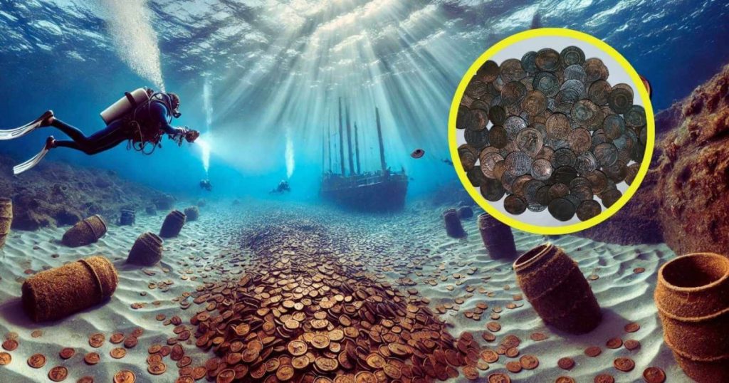 un buceador encuentra el tesoro de su vida al hallar más de 30.000 monedas romanas que podrían revelar un naufragio oculto