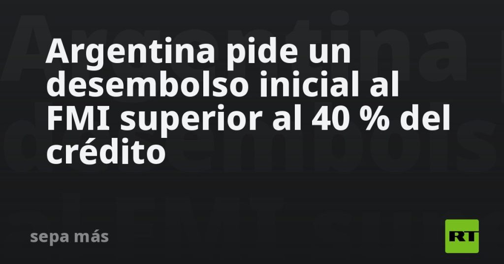 Argentina pide un desembolso inicial al FMI superior al 40 % del crédito