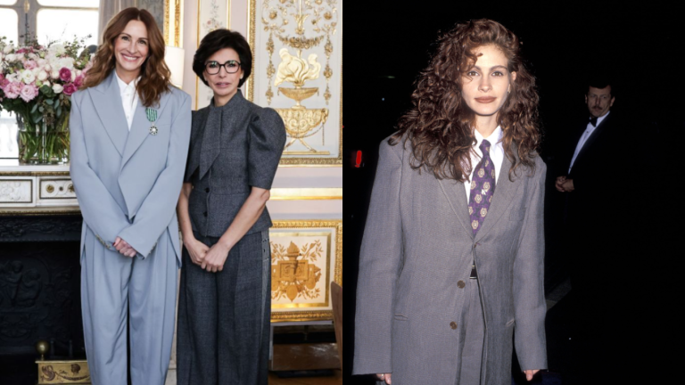 Julia Roberts revive el power dressing que llevó en los Golden Globes de 1990