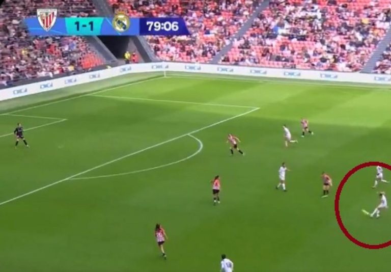Olga Carmona calca el mítico golazo de Santi Aragón al Barça