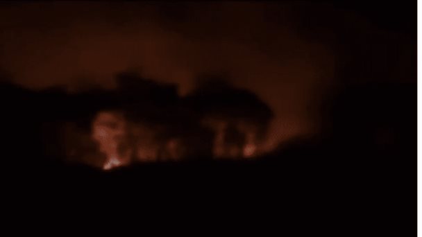 Se registra gran incendio forestal en la Autovía del Este