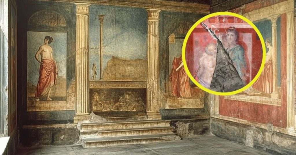 arqueólogos descubren un espectacular fresco de temática dionisíaca en la Villa de los Misterios