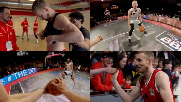 Así se ve un partido de baloncesto profesional en primera persona