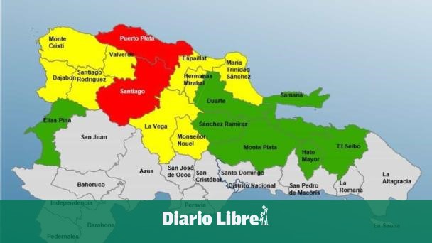 Clima en RD: Suben a 18 las provincias bajo valerta por lluvias