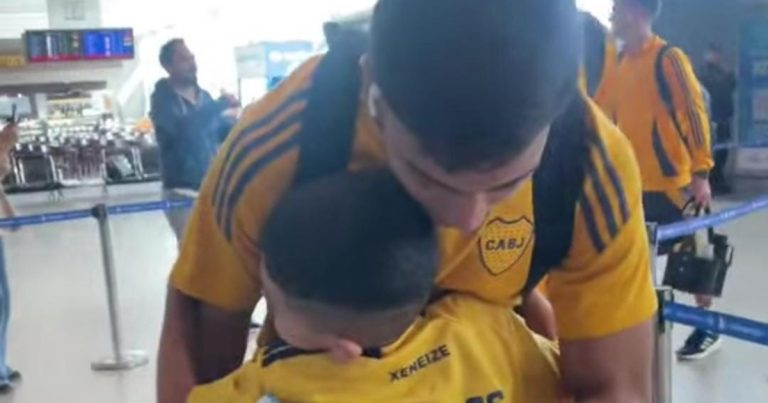 "¡Chango, Chango!": el tierno momento entre un hincha de Boca y su ídolo en Ezeiza :: Olé